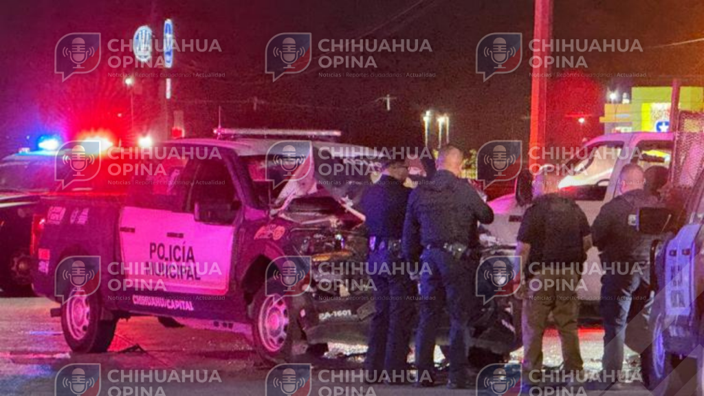 Patrulla y pickup chocan en Riberas; un policía resulta&nbsp;lesionado