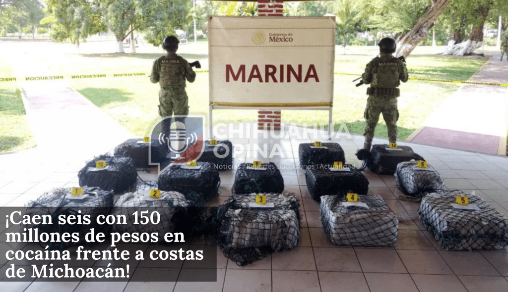 Marina asegura 650 kilos de cocaína en el Pacífico y detiene a seis&nbsp;personas